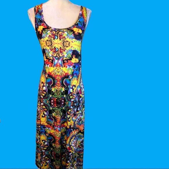 The pyramid collection beautiful colorful print maxi dress! - Picture 3 of 9
